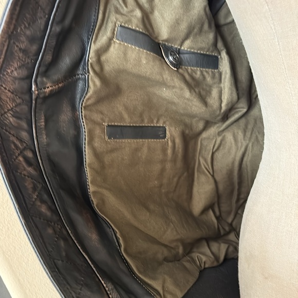 VON DUTCH Leather Pilot Bomber Jacket - Picture 11 of 14